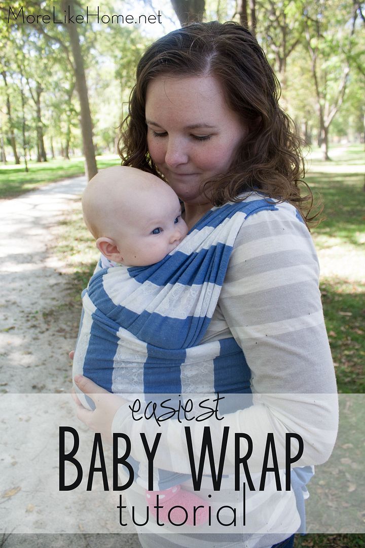 More Like Home DIY Stretchy Wrap {our favorite way to carry a newborn!}